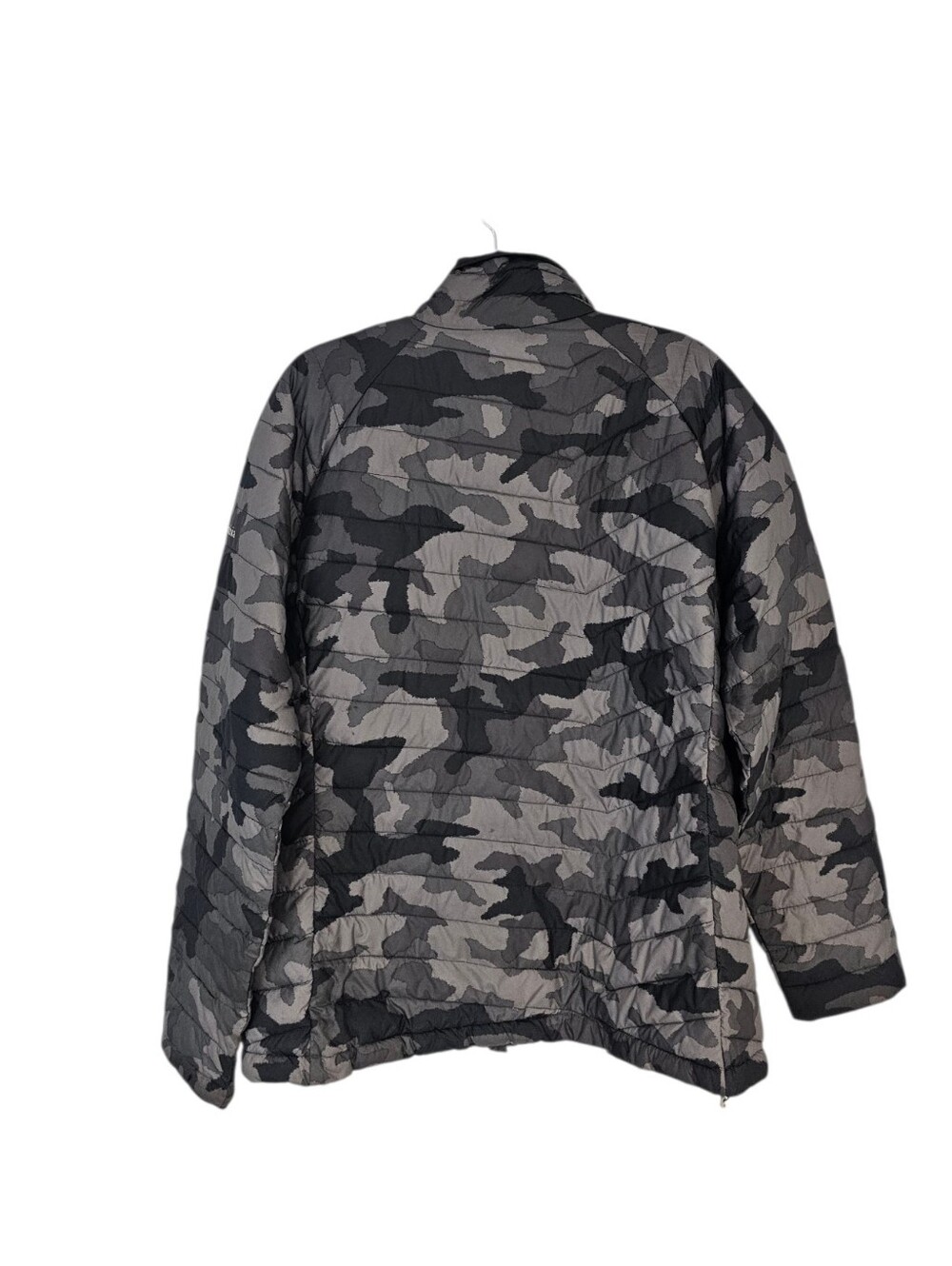 Columbia Camo Puffer Jacket Quilted Lightweight Black Gray Outdoor Coat XL - Picture 6 of 6